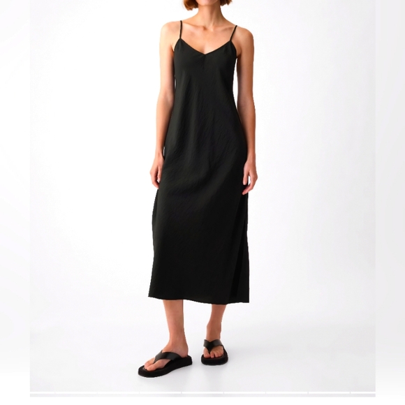 NWT Gap Slip Midi Dress XS Charcoal - Picture 1 of 11